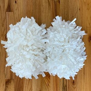 White Cheerleader Poms